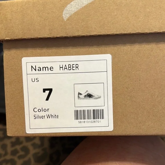 Women's Glitter Sneakers - Silver and White - Picture 8 of 8